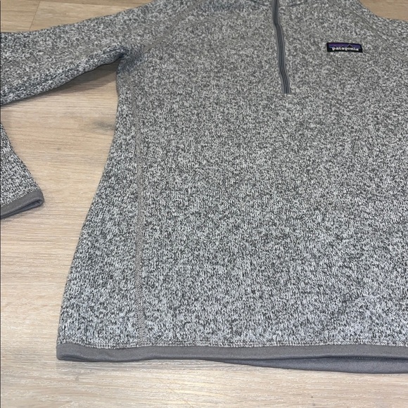 Gray Patagonia Better Sweater Quarter 1/4 Zip birch white like new condition - Picture 11 of 12